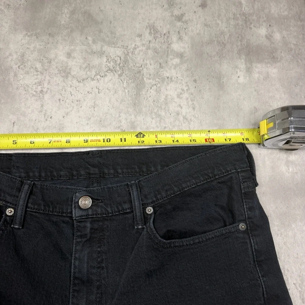 Levis 511 Jeans Slim Fit Stretch Denim Mens 36x30 Black Dark Wash Work USA
